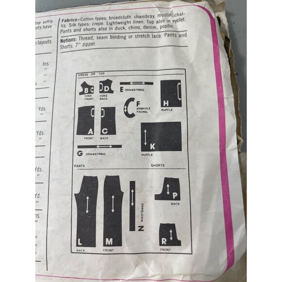 70s Simplicity 8483 Sewing Pattern Size 12 Misses Dress Top Pants Shorts CUT - Picture 6 of 7